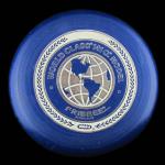 MODEL -  1980 World Class Frisbee 141G 52a Mold
COLOR - Blue
WEIGHT - 141gr
CONDITION - Used
COMMENT - Trademark is in raised lettering