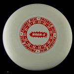 MODEL - Wham-O 71 Mold
COLOR - White/ Red Hot Stamp
WEIGHT/SIZE -Unknown/22.5cm
MAX WEIGHT - 186gr
CONDITION - New
COMMENT - 71 Mold weighted up for Disc Golf
