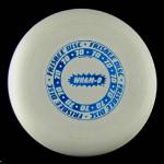 MODEL - Wham-O 70 Mold
COLOR - White/Blue Hot Stamp
WEIGHT/SIZE -Unknown/22.5cm
MAX WEIGHT - 186gr
CONDITION - New
COMMENT - 70 Mold weighted up for Disc Golf