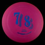 This is a 78 Mold. It is magenta with blue hot stamp and weighs 180gr. 