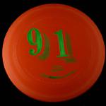 This is the new retooled 91 with bead that came out in 1989. It is red with a green hot stamp. It has never been thrown and has light storage wear plus the previous owners name is on the back.